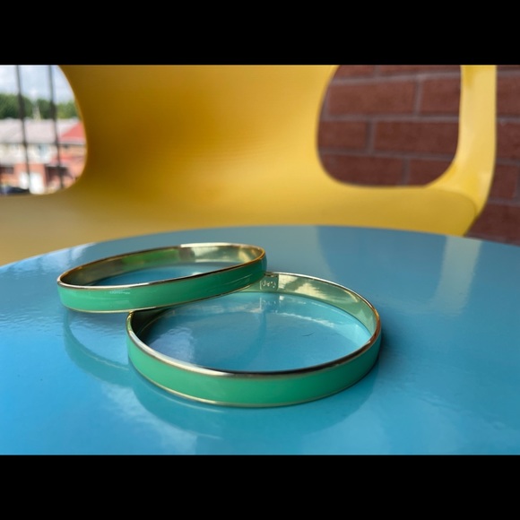 Lot of 2 Aqua turquoise enamel bangle 🛼 - Picture 3 of 7